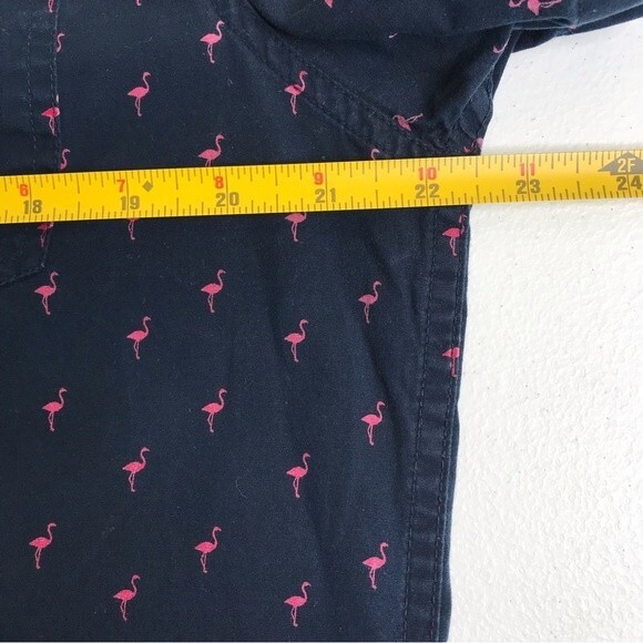 Zipcode Travellers Collection Slim Fit Flamingo All Over Print Shirt Mens Large - Picture 13 of 16